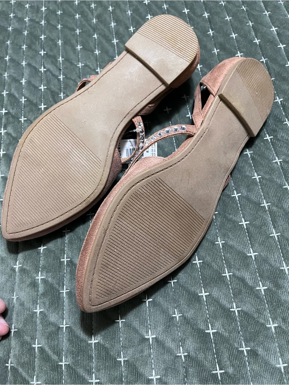 NWT Torrid Suede and Rhinestone Flats - Picture 4 of 4